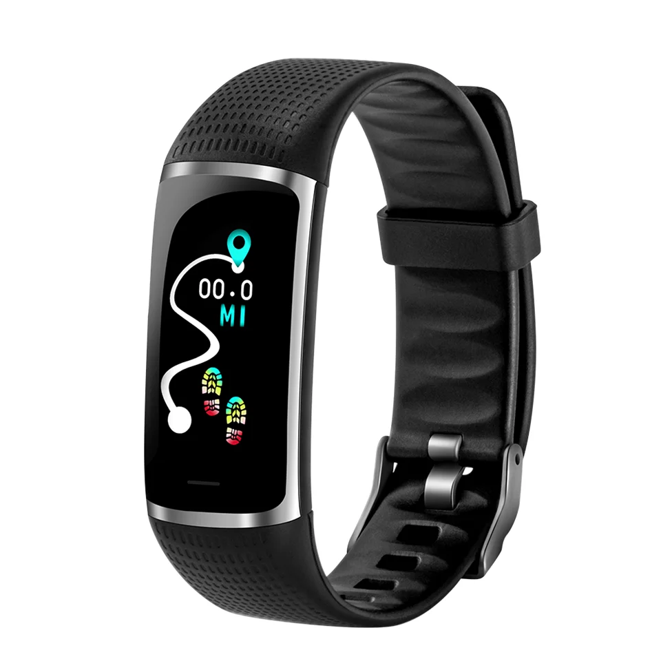 Black B32 Bluetooth спортивные Смарт-часы для женщин и мужчин пульсометр Монитор артериального давления Браслет Водонепроницаемый фитнес-трекер Браслет - Цвет: Black