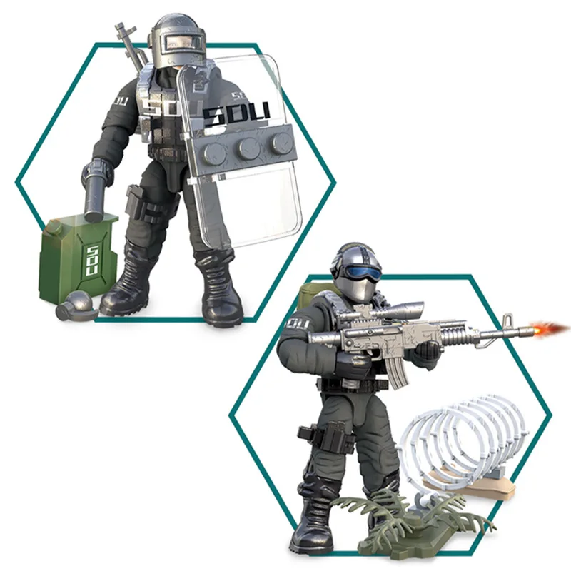 Новинка 2020 8 шт./лот фигурки спецназа полиции армейский солдат битва строительные