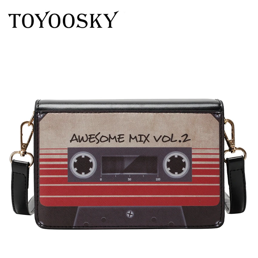 TOYOOSKY лента с рисунками Форма Сумка женская из искусственной кожи сумки Мини Лоскут женские клатчи сумки на цепочке вечерние сумки