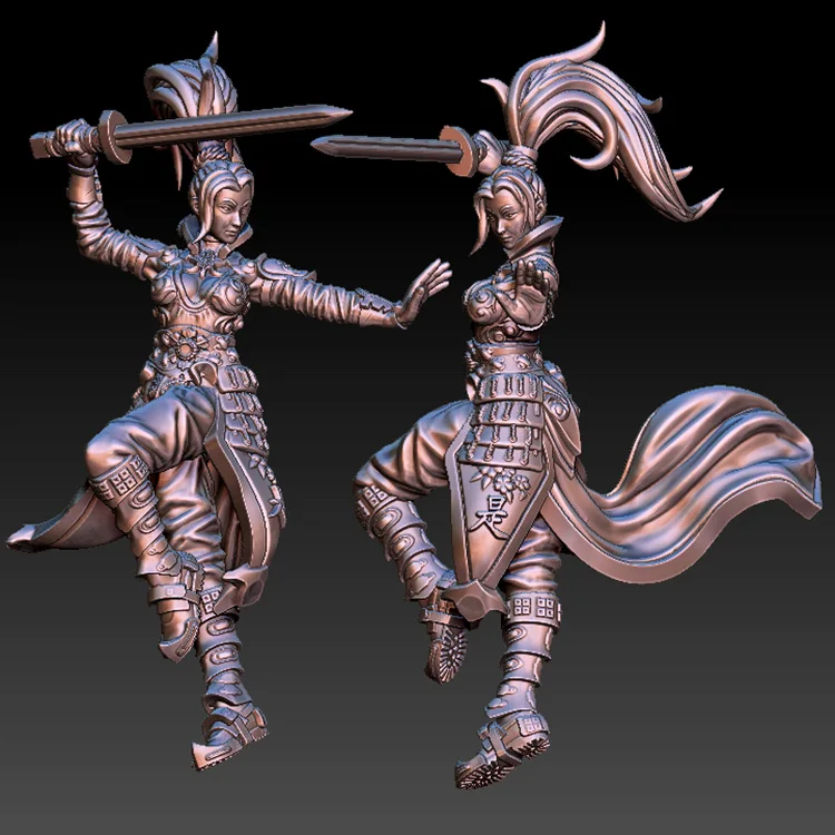 New Dragon 3d STL Model for CNC Router Engraver Legends and Gods of China Hua Mulan 3D Carved Figure Sculpture in File | Инструменты