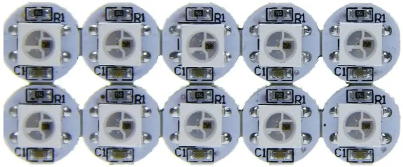 Светодиодный точечный светильник WS2812B 100 шт. 5050 RGB SMD радиатор печатная плата 1