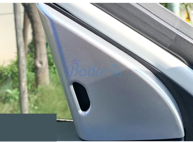 

Хромированная Крышка для передней двери и окна, внутренняя треугольная A-колонка, звуковая колонка, наклейка, хромированная отделка для Nissan ...