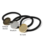 Резинка для волос с кабошоном, 20 мм, 25 мм, 10 шт., веревочная Шпилька, аксессуары для самостоятельного изготовления ювелирных изделий