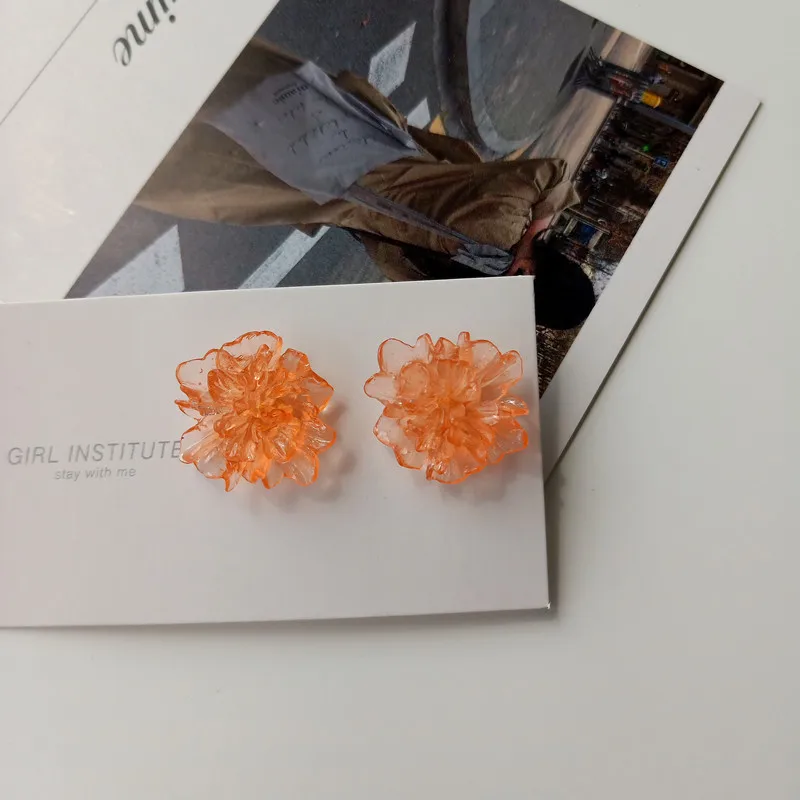 Женские акриловые серьги-гвоздики в виде цветка | Украшения и аксессуары