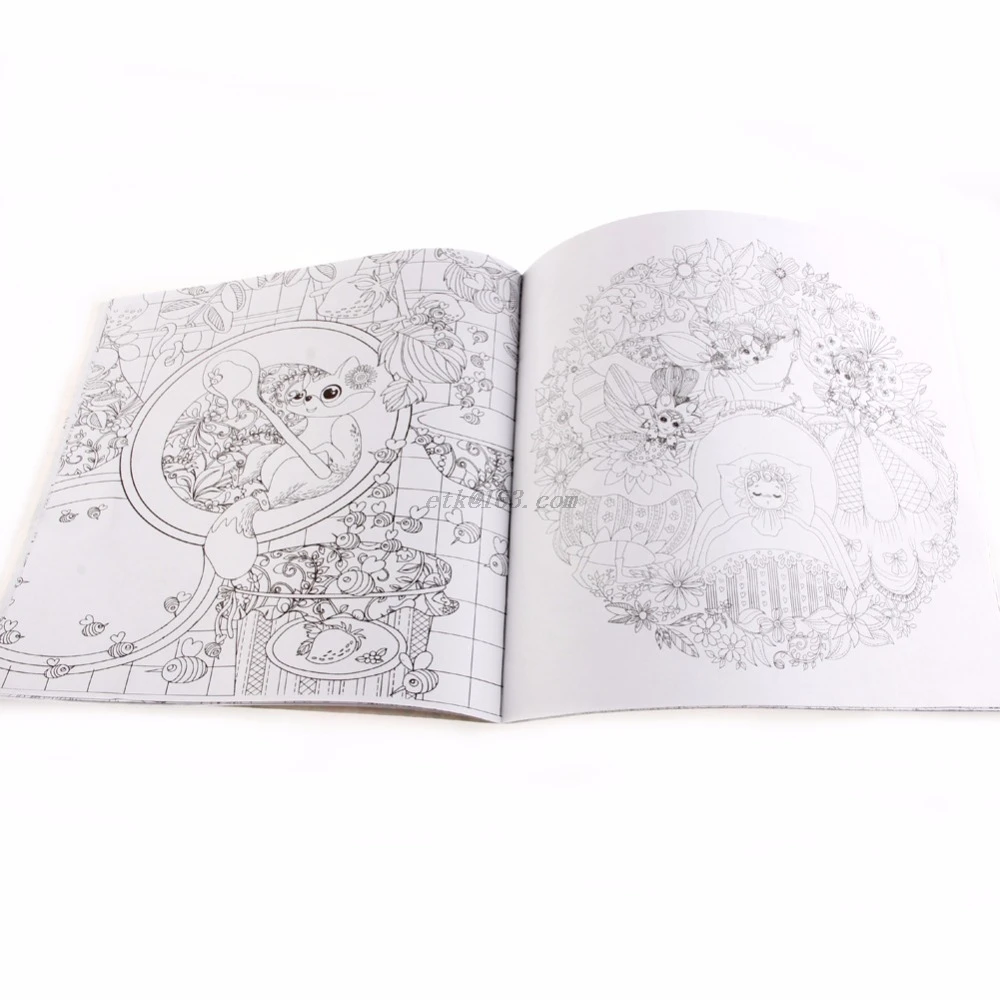 Сказочные сказки и волшебные мечты для детей взрослых граффити раскраска 25*25