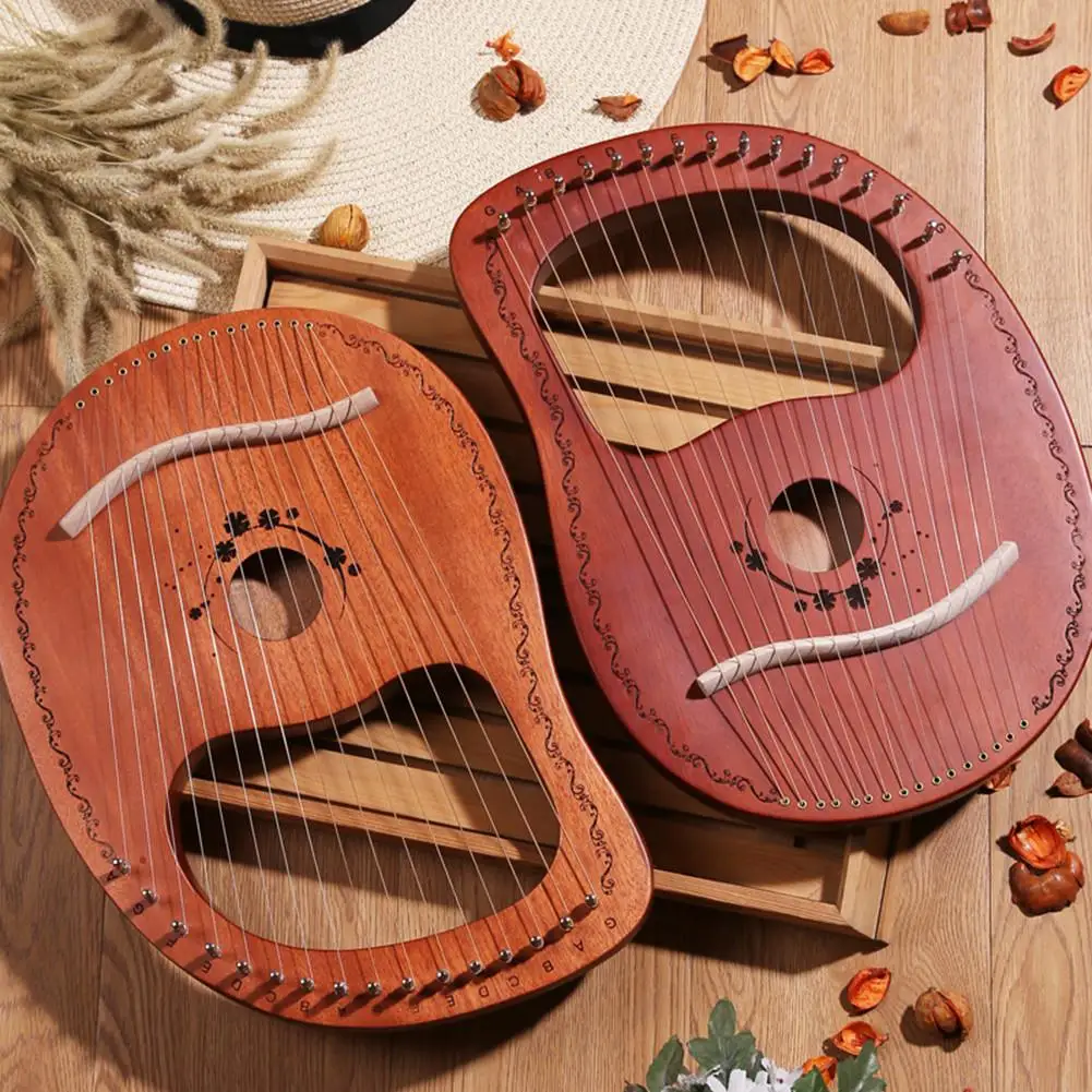 39x27 см Lyre Harp красное дерево 16 струн записей портативный стабильный звук Качество
