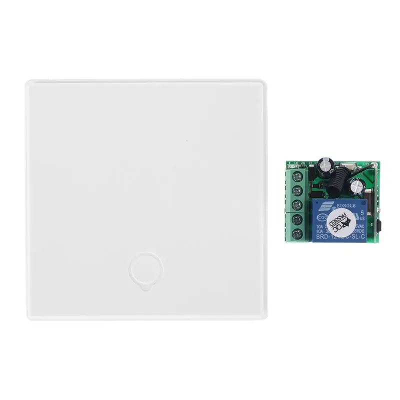 

2020 New DC12V Self Induction Generator Wall Remote Control Switch Wireless Controller Receiver Relay Module 433MHZ High Quality