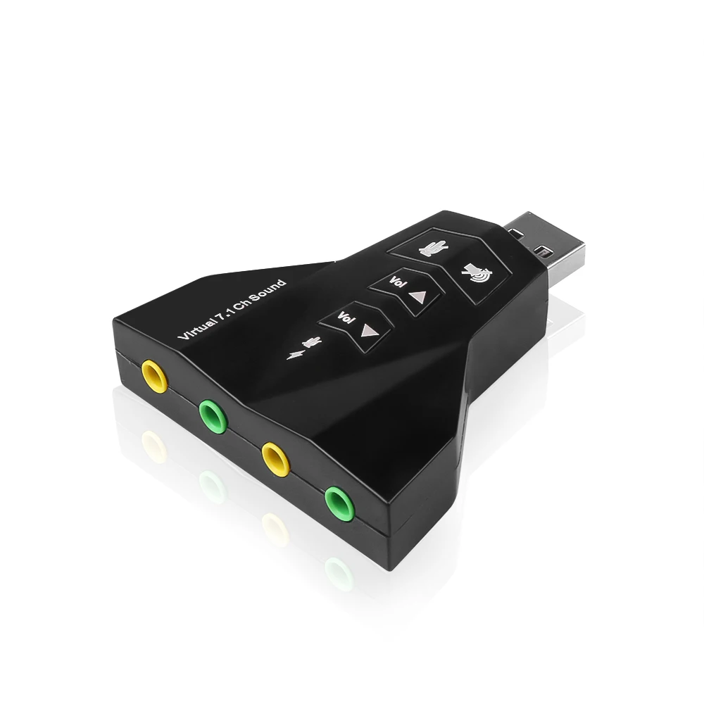 Kebidu 1 шт. Горячая Распродажа внешняя звуковая карта 7 каналов USB 3D для ноутбука ПК