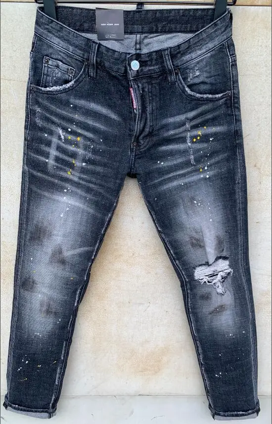 

Authentic Dsquared2-Fashion blue, ripped jeans, designer models for men and women, 9151