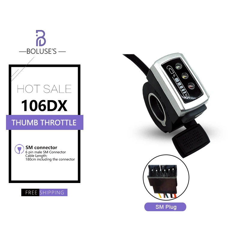 

Ebike 106DX Display 36V48V Electric Bicycle Display With SM Connector for Electric Bike ebike Conversion Kit Accessories