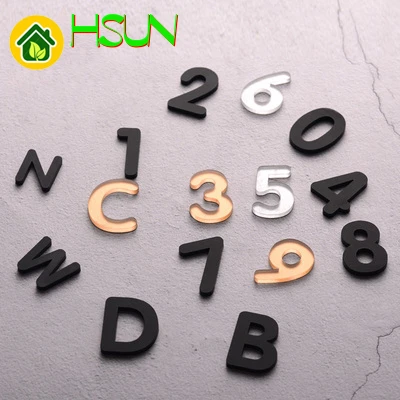 Трехмерные 3d номер комнаты тарелки в форме букв цифра наклейка для дома отеля