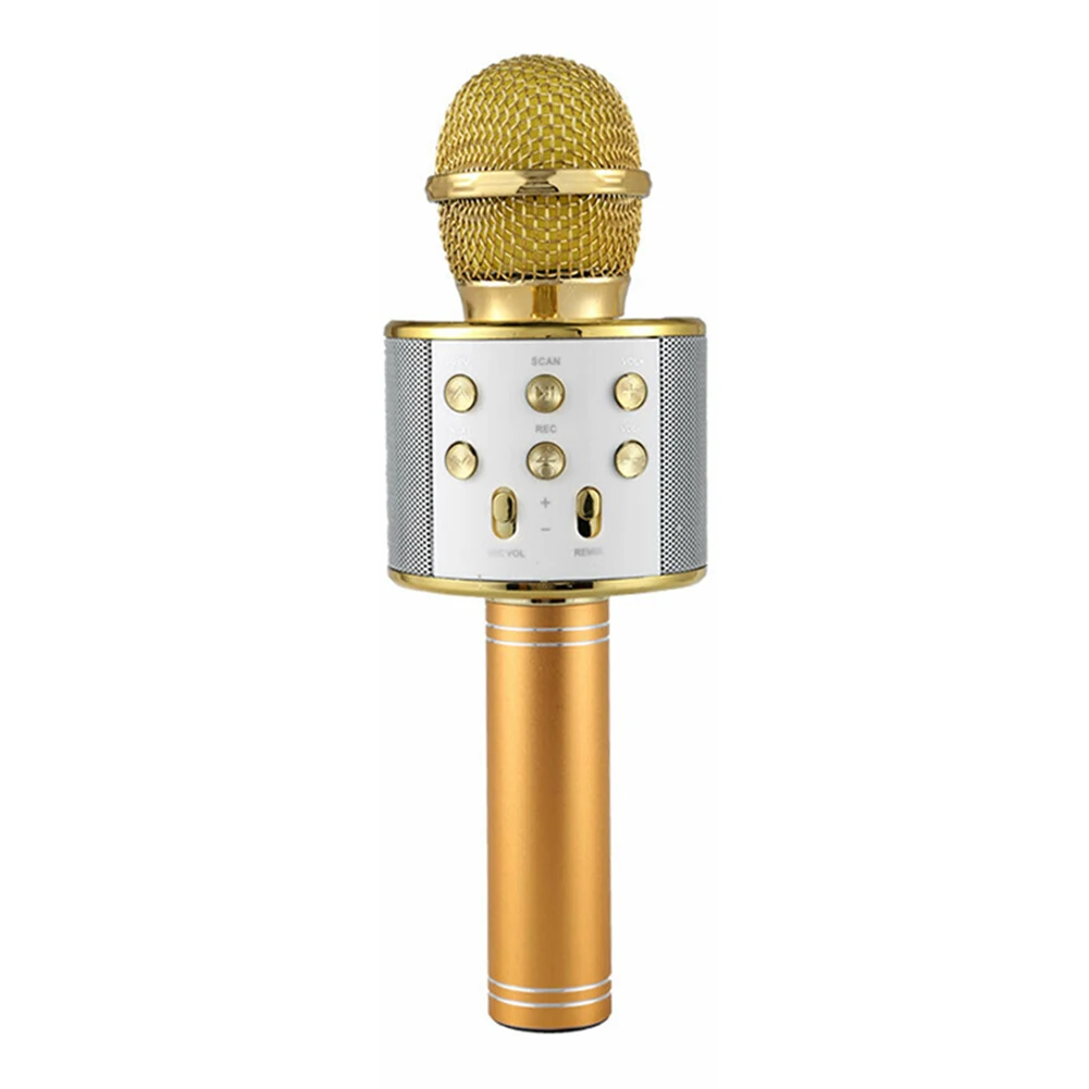 4 In 1 LED RGB Wireless Bluetooth Karaoke Mini Microphone USB Speaker for Home KTV HSJ-19 | Электроника