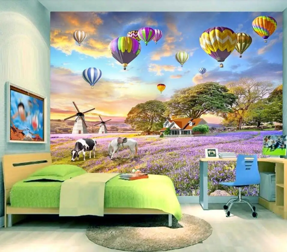 

Bacal Custom 3D mural wallpaper dreamland flower sea ranch landscape painting oil painting background wall home decoration 5d
