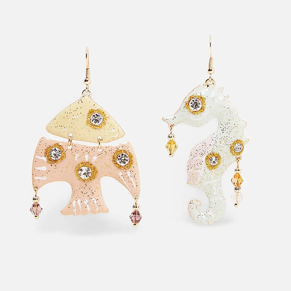 Серьги-капли из органзы с цветочным рисунком для девочек, длинные серьги с этническим цветком, г., длинные серьги с металлическим сердечком, вечерние подарки
