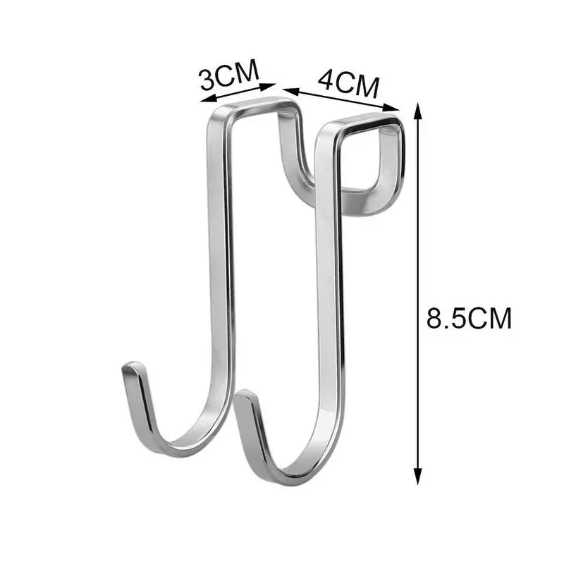 

Hanging Hook Steel S-Shape For Home Hotel Bathroom Mount Towel Bags Cloths Holder Organizer Accessories Key E9C0