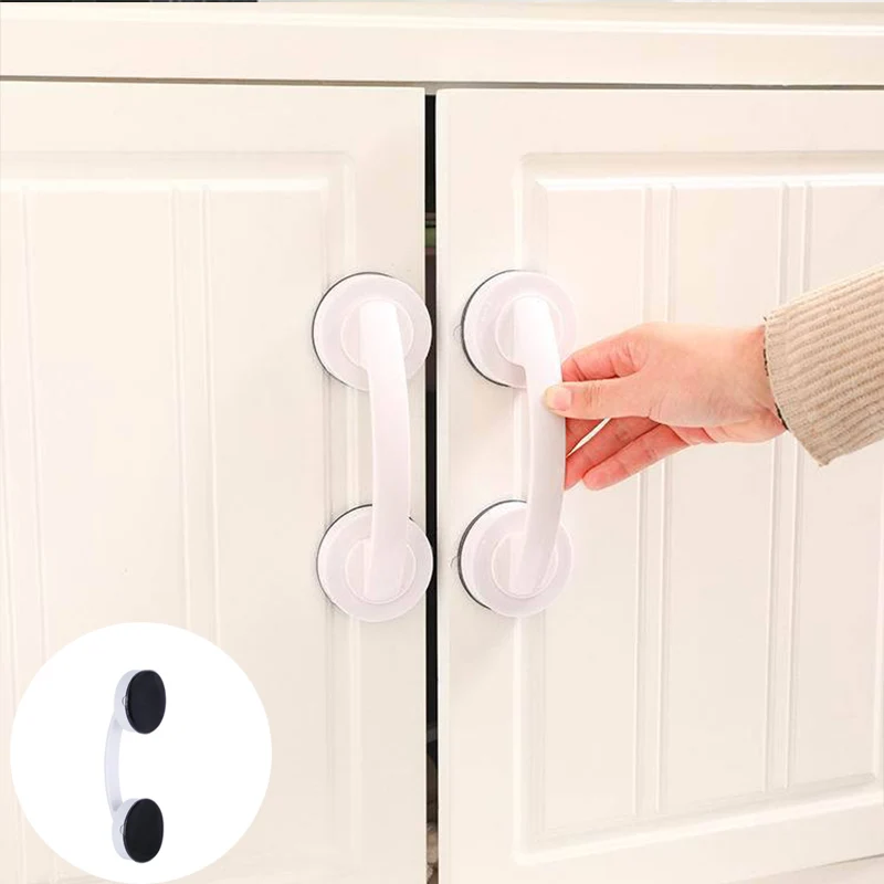 

Safe Grip with Suction Cup No Drilling Shower Handle Anti-slip Handrail Offers for Safety Grab in Bathroom Refrigerator Handrail