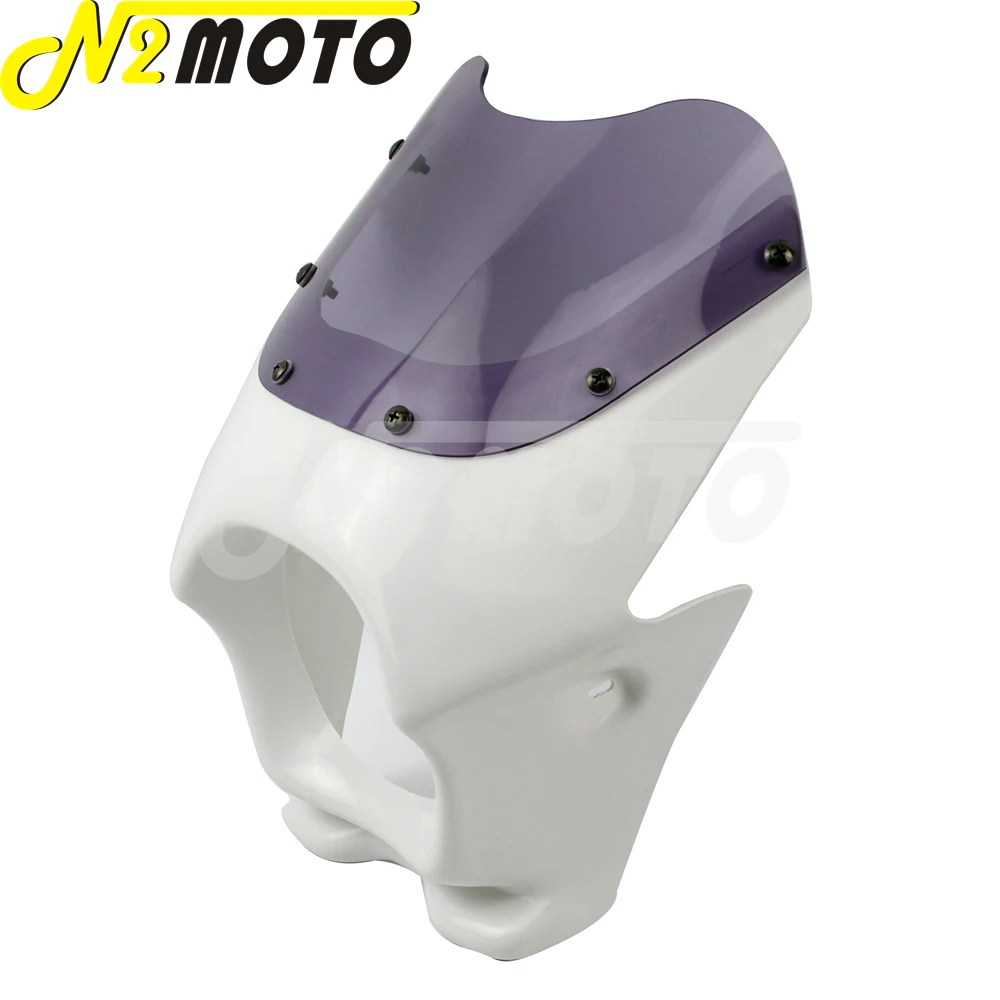 Белый Передний Свет для мотоцикла обтекатель фар Honda Kawasaki Suzuki Yamaha RZ50 YB-1 YD50 TZR50 TZM50