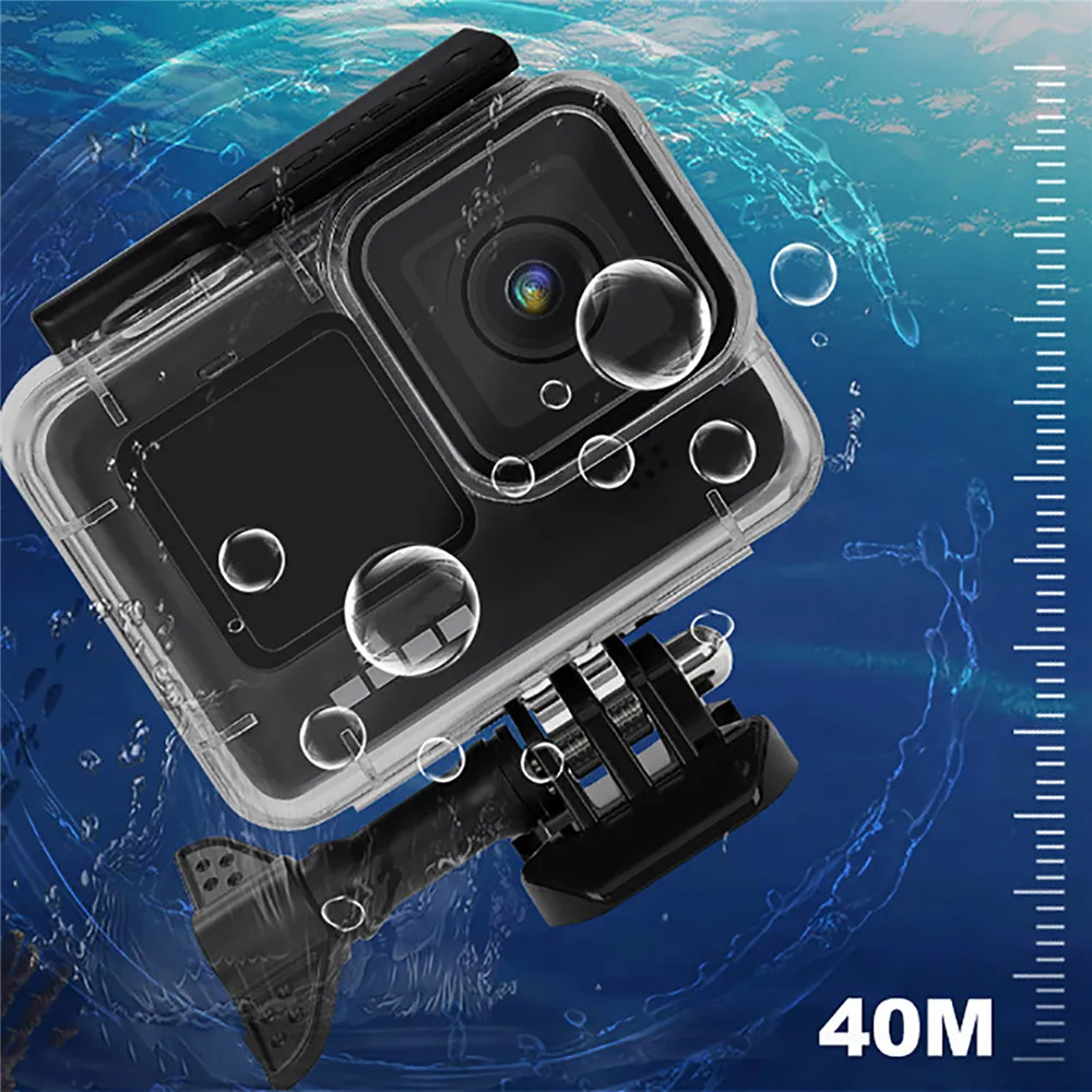 

Защитный чехол для GoPro 9, черный, глубина 40 м, мягкие клавиши, водонепроницаемый корпус, корпус для дайвинга, черный корпус для спортивной кам...