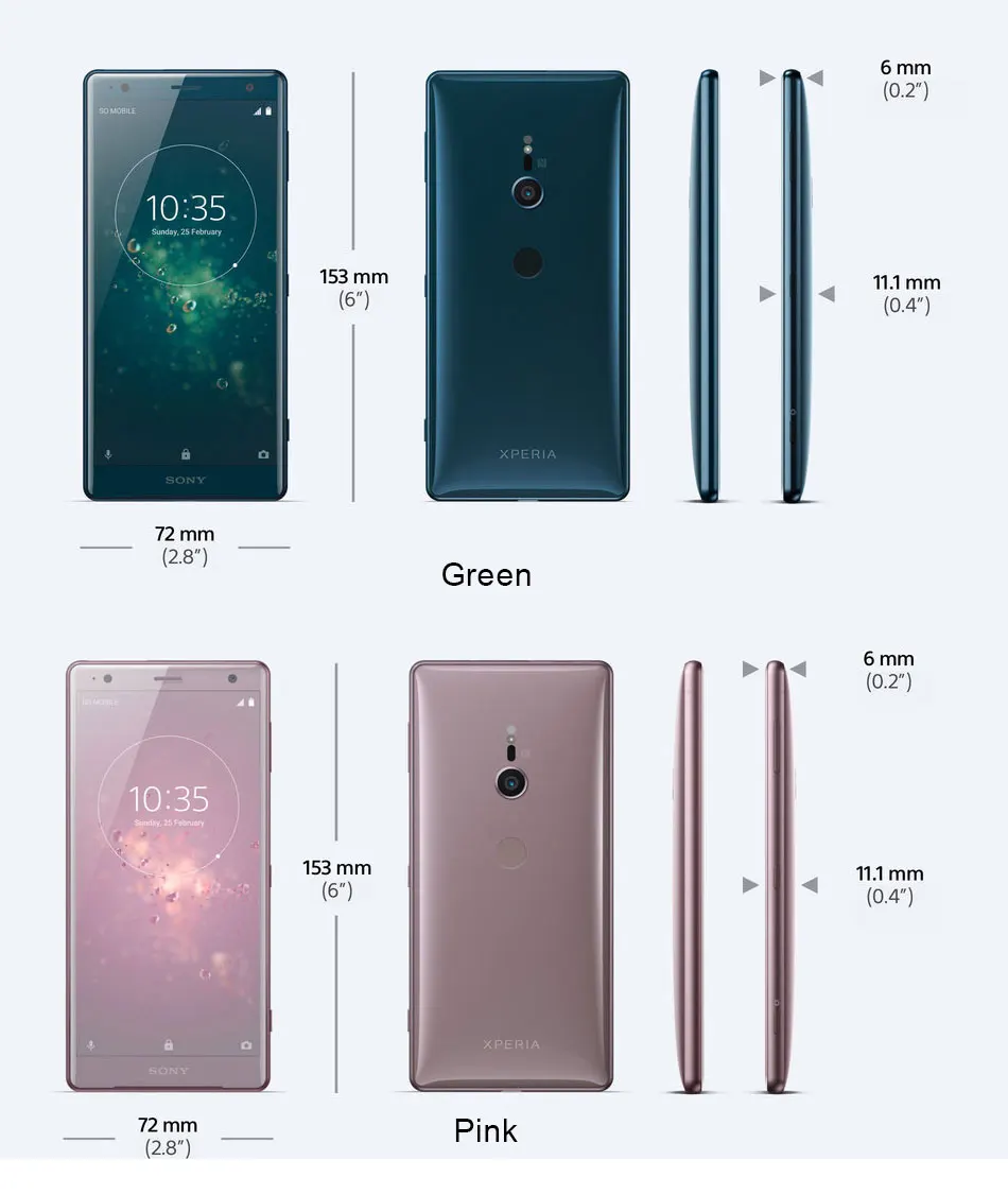 Отремонтированный мобильный телефон sony Xperia XZ2 H8216, 4G LTE, 5,7 дюймов, Восьмиядерный процессор Snapdragon 845, 4 Гб ОЗУ, 64 Гб ПЗУ, NFC Смартфон