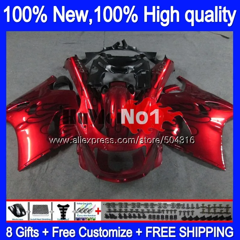 

ZX11 для KAWASAKI ZX-11 ZZR 1100 ZX 11R ZX11R 93 98 99 00 01 0MC. 102 ZX-11R ZZR1100 1993 1998 1999 2000 2001 Красный & пламя обтекатель