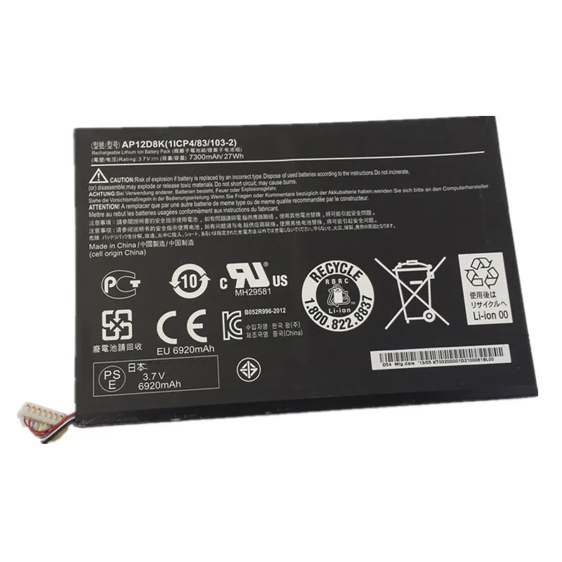 Оригинальный аккумулятор 7XINbox 3 7 В 7300 мА/ч AP12D8K для Acer Icona Tab W510 W510P Iconia 1431 1620 A3 (W510P 1867)
