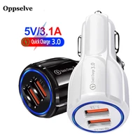 oppselve quick charge qc 3 0 usb charger 2 port dual car charger 3 1a fast car chargers adapter charging for iphone 11 huawei