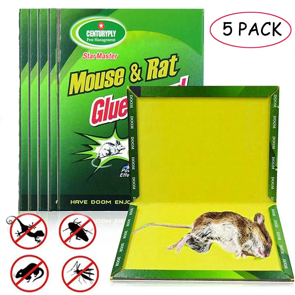 

Клейкая приманка для мыши, 5 шт., клеевая ловушка для мышей, эффективная ловушка для грызунов, крыс, змей, насекомых, ловушка для вредителей, Н...