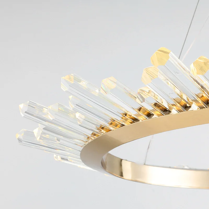 

Modern Nordic Gold Chandelier Luxurious Crystal Lamp Living Room Bedroom Hotel Villa Creative Restaurant Round Light