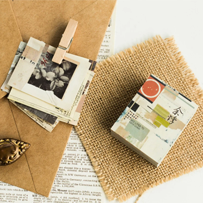 165 шт. старые мини-книги страницы с растениями коллажи материал журнал