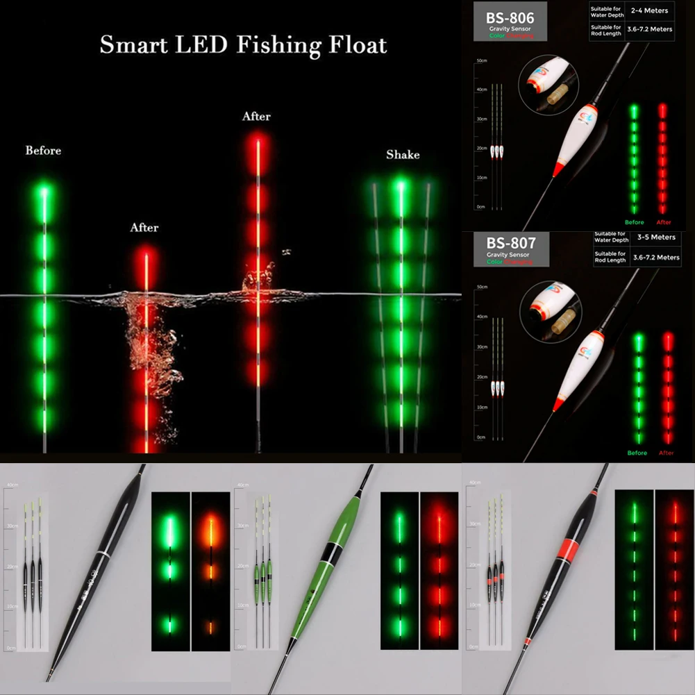 Newest Night Luminous Smart Fishing Float Glowing LED Fishing Bobber Fishing Float Gift for gathering guests