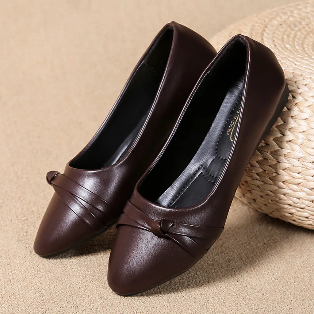 

Woman's Shoes Spring Summer Casual Loafers Ladies High Quality Leather Flats Shoes Ladies Comfortable Office Working Shoe Flats