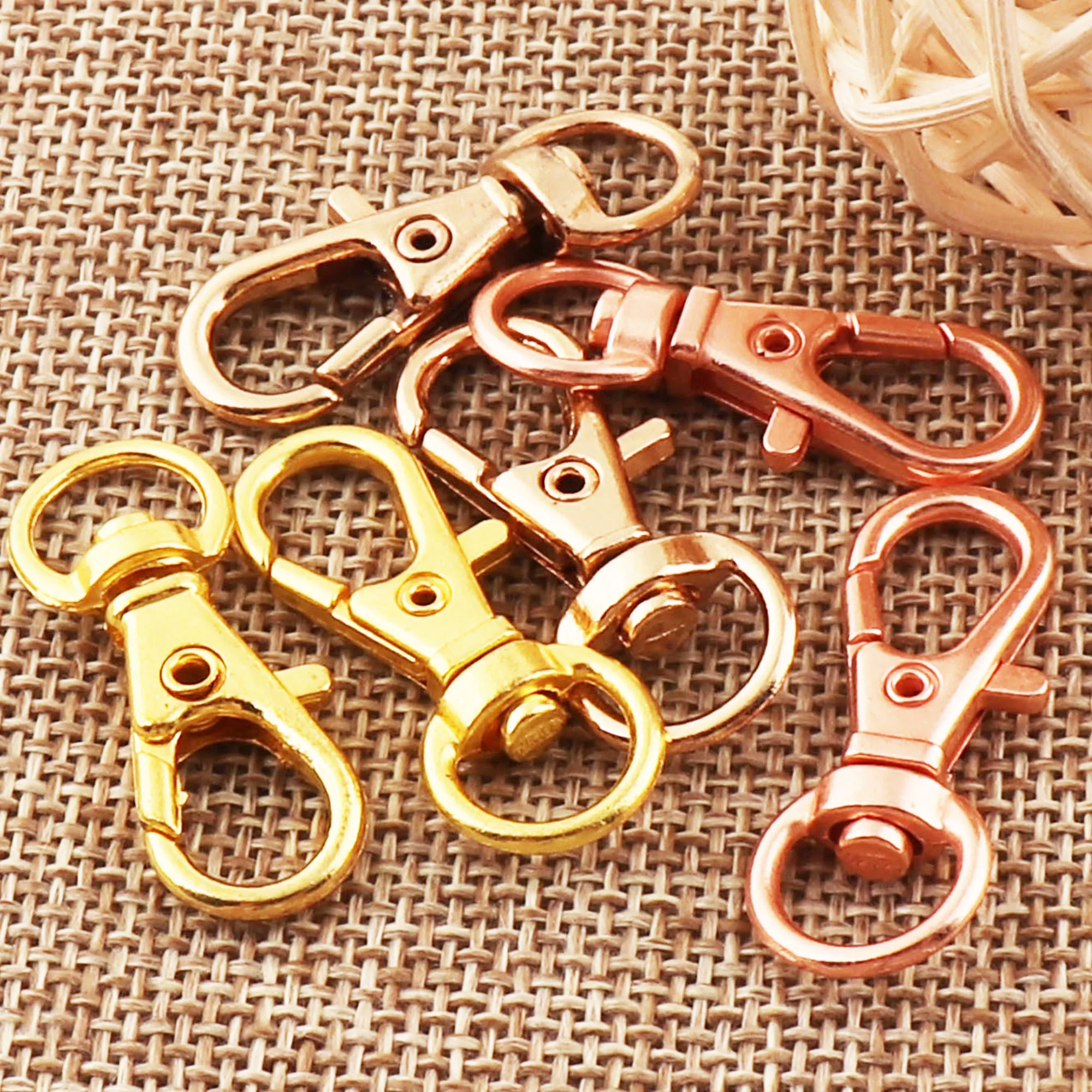 

30 pcs Lobster Swivel Clasps Gold/Pale Gold/Rose Gold Claws Carabiner Snap Buckle Gate Bag Purse Strap Handbag Snap Purse Hook