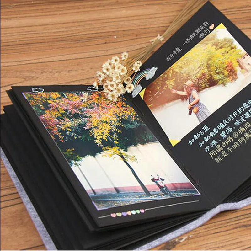 Бархатный фетровый Чехол ручной работы фотоальбом винтажные фотографии