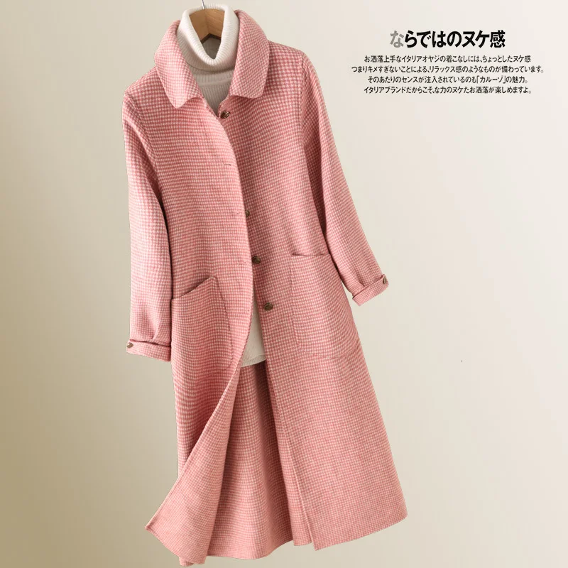 Куртка женская осенне-зимняя 100% шерсть двубортное шерстяное пальто ручной