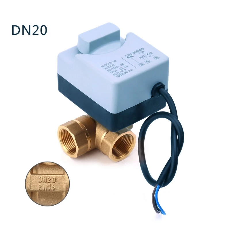 Трехпроводный Электрический моторизованный шаровой клапан AC220V два управления