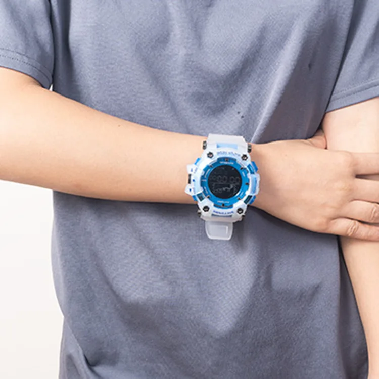 

2021 Transparent student couple watches tide men women luminous sports waterproof large dial electronic watch relojed mujer
