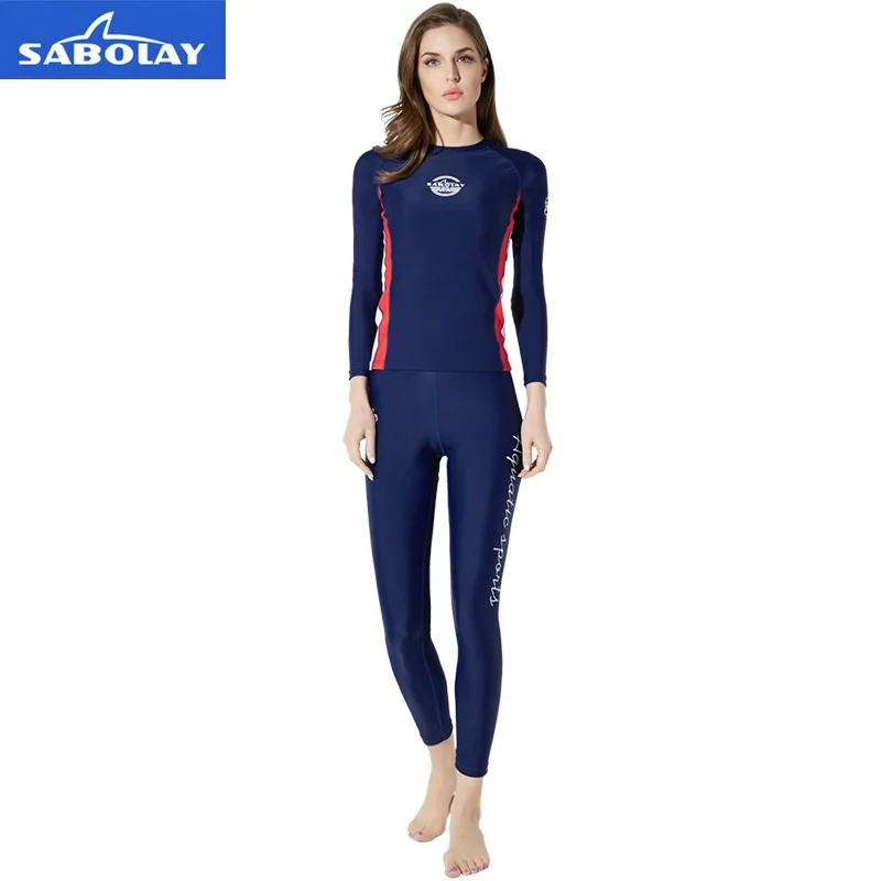 Женский купальный костюм с длинным рукавом Быстросохнущий защитой от УФ-лучей