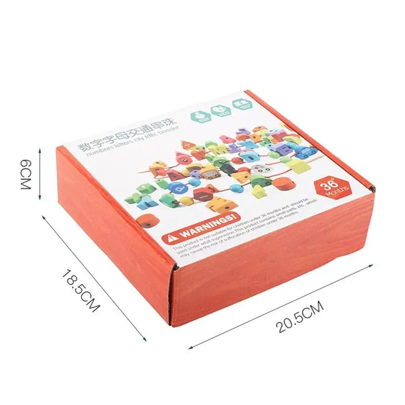 Игрушка-нитка для девочек и мальчиков деревянный дорожный шнурок с буквами