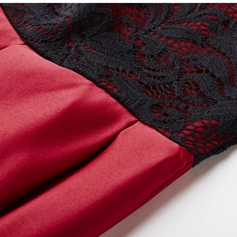 Для женщин Винтаж вечерние платье Кружева Панель сексуальное с открытыми