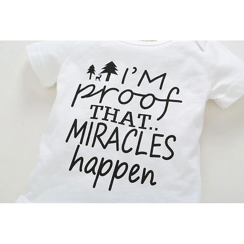 3 шт. детский хлопковый комбинезон с коротким рукавом и надписью | Мобильные