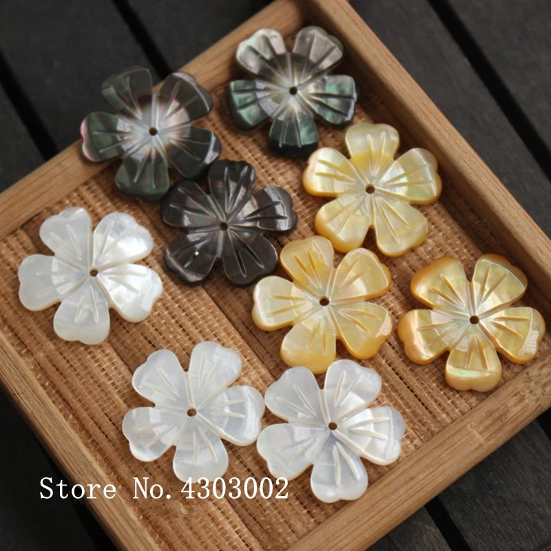 50 шт./партия 20 мм натуральный 5 в форме цветка перламутровый корпус для DIY