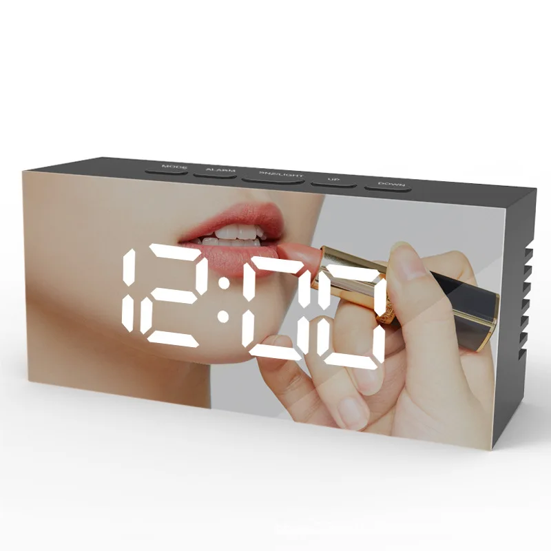 

Intelligent Simple Wind Electronic Alarm Clock Creative Mute Bedroom Children's Desk Clock Luminous Digital Clock Modern Simple