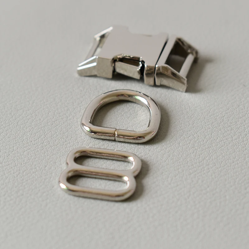 Traje 100 (hebilla de Metal anillos + juego de anillos + 8 D)(15mm) hebilla de Metal de aleaci&oacute;n de Zinc fabricantes para mochila Diy collares para mascotas hebillas de liberaci&oacute;n-2