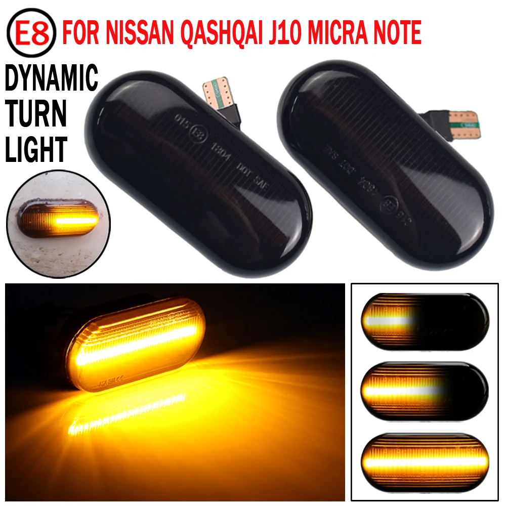 1 Pair Blinker Signal Lamp LED Car Dynamic Side Marker Turn Light For Nissan Qashqai Navara Micra 350Z Note Pathfinder |
