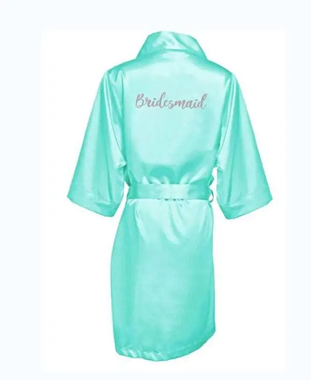 Бордовый новый халат невесты мать сестра свадебный подарок кимоно атласные