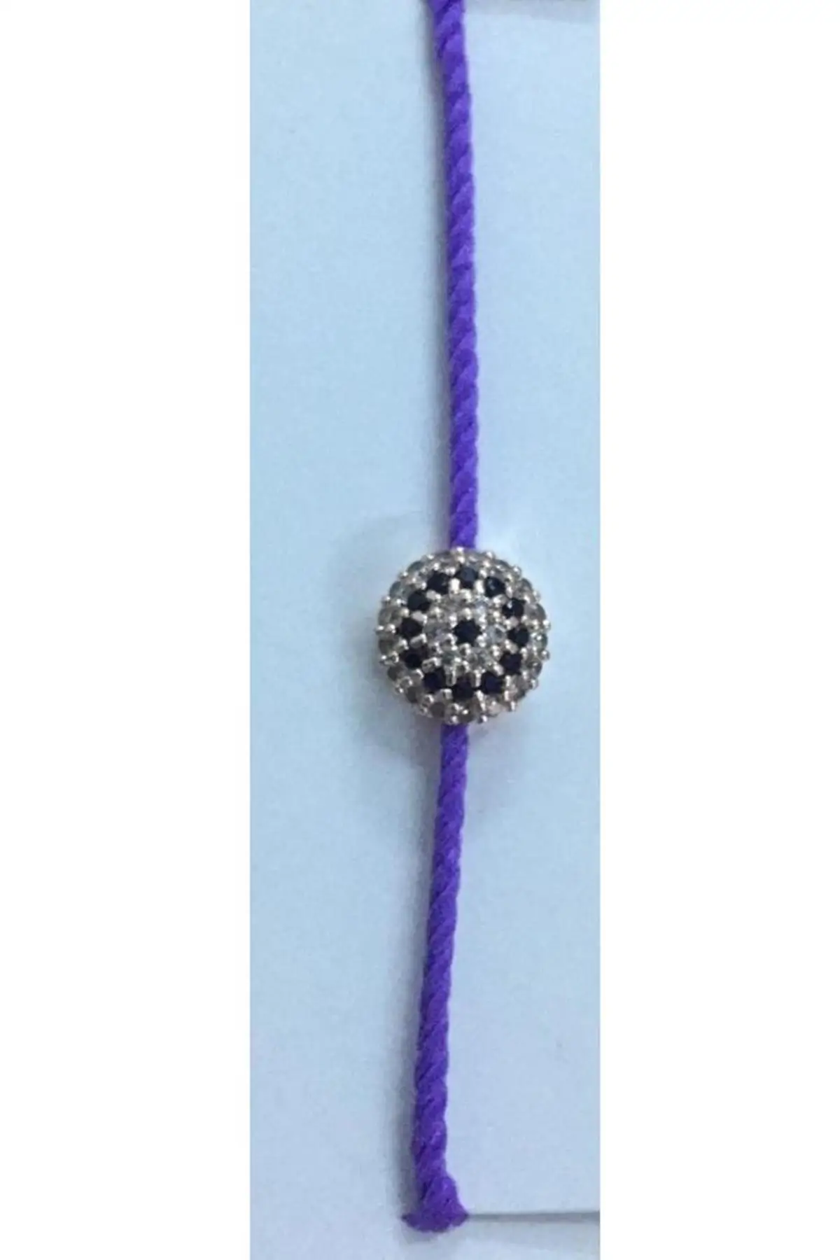 Evil eye Figured Zircon Cubic Zirconia İp Wristband Color: Eggplant purple Size: Standard |