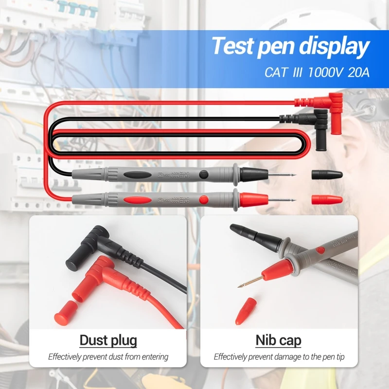 

ST184 6000 Counts Digital Professional Multimeter Clamp Meter True RMS AC/DC Voltage Tester AC Current Hz Capacitance Ohm