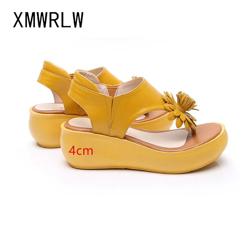 Женские босоножки на плоской платформе XMWRLW летняя обувь ручной работы из