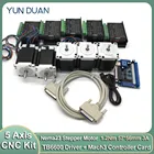 Драйвер шагового двигателя Nema23 с коммутационной платой mach3, 57*56 мм, 3 А, 6,35 нм, 172Oz-in, мм, 5 осей, 2ph, 4 провода, ЧПУ, 5 шт.