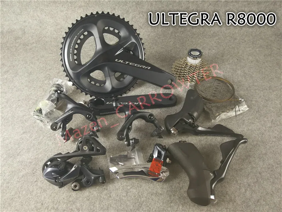 R8000 Groupset 3 к матовый черный белый Colnago C60 карбоновая рама+ руль+ седло+ клетки для бутылок+ 50 мм карбоновый набор колес с NOVATEC A271 ступицы - Цвет: R8000 Groupset